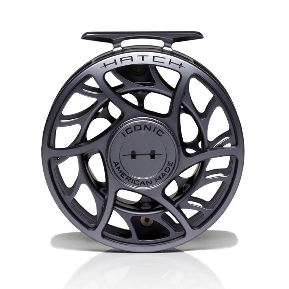 Hatch Iconic Fly Reel 7 Plus in Grey and Black